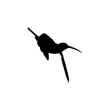 Flying Hummingbird Silhouette, Art Illustration, Website, Logo Gram, Pictogram veya Grafik Tasarım Elementi kullanılabilir. Vektör İllüstrasyonu