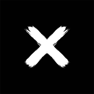 Boya Fırçası, Fırça Vuruşu, Soyut Çapraz şekil, Logo Gramı, Sanat İllüstrasyonu, Mark veya Grafik Tasarım Elementi için kullanılabilir. Vektör İllüstrasyonu