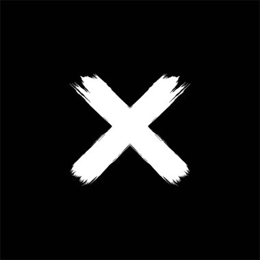 Boya Fırçası, Fırça Vuruşu, Soyut Çapraz şekil, Logo Gramı, Sanat İllüstrasyonu, Mark veya Grafik Tasarım Elementi için kullanılabilir. Vektör İllüstrasyonu