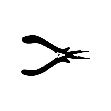 Pliers Silhouette, Düz Stil, Pictogram, Logo Gram, Art Illustration, Apps, Website, Icon, Symbol veya Grafik Tasarım Elementi için kullanılabilir. Vektör İllüstrasyonu