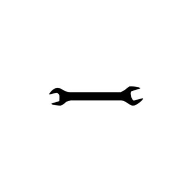 Wrench Silhouette, Düz Stil, Pictogram, Apps, Website, Logo Gram, Art Illustration veya Grafik Tasarım Elemanı için kullanılabilir. Vektör İllüstrasyonu