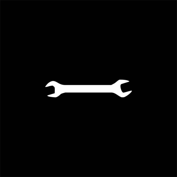 Wrench Silhouette, Flat Style, can use for Pictogram, Apps, Website, Logo Gram, Art Illustration, or Graphic Design Element. Vector Illustration