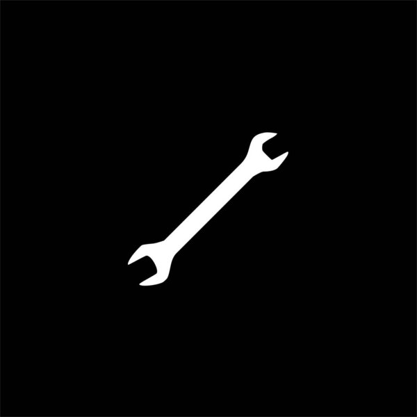 Wrench Silhouette, Flat Style, can use for Pictogram, Apps, Website, Logo Gram, Art Illustration, or Graphic Design Element. Vector Illustration