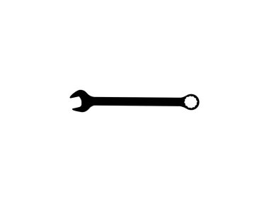 Wrench Silhouette, Düz Stil, Pictogram, Apps, Website, Logo Gram, Art Illustration veya Grafik Tasarım Elemanı için kullanılabilir. Vektör İllüstrasyonu