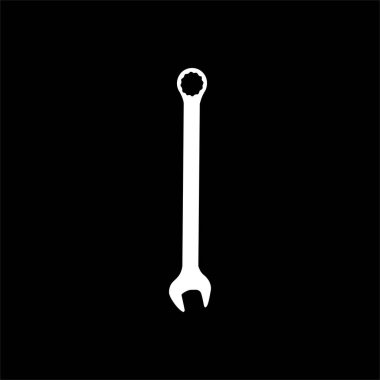 Wrench Silhouette, Düz Stil, Pictogram, Apps, Website, Logo Gram, Art Illustration veya Grafik Tasarım Elemanı için kullanılabilir. Vektör İllüstrasyonu