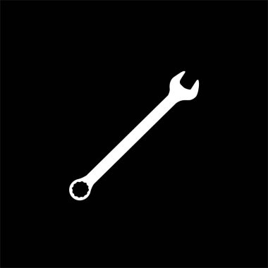 Wrench Silhouette, Düz Stil, Pictogram, Apps, Website, Logo Gram, Art Illustration veya Grafik Tasarım Elemanı için kullanılabilir. Vektör İllüstrasyonu