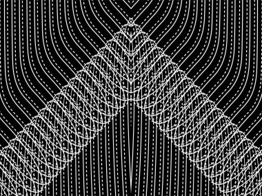 Sanatsal Çizgi Motifleri Deseninden Oluşturulan Optik İllüzyon Dekorasyon, Arkaplan, Dekorasyon, Süslü, Kumaş, Moda, Tekstil, Halı Deseni, Döşeme veya Grafik Tasarım Elementi için kullanılabilir. Vektör İllüstrasyonu