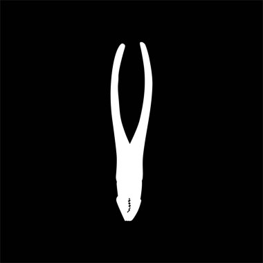 Pliers Silhouette, Düz Stil, Pictogram, Logo Gram, Art Illustration, Apps, Website, Icon, Symbol veya Grafik Tasarım Elementi için kullanılabilir. Vektör İllüstrasyonu