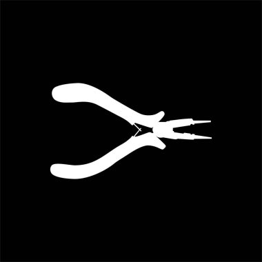 Pliers Silhouette, Düz Stil, Pictogram, Logo Gram, Art Illustration, Apps, Website, Icon, Symbol veya Grafik Tasarım Elementi için kullanılabilir. Vektör İllüstrasyonu