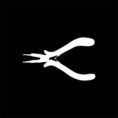 Pliers Silhouette, Düz Stil, Pictogram, Logo Gram, Art Illustration, Apps, Website, Icon, Symbol veya Grafik Tasarım Elementi için kullanılabilir. Vektör İllüstrasyonu