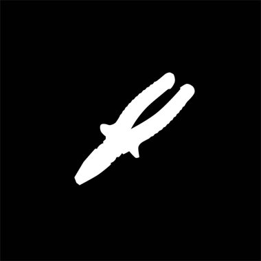 Pliers Silhouette, Düz Stil, Pictogram, Logo Gram, Art Illustration, Apps, Website, Icon, Symbol veya Grafik Tasarım Elementi için kullanılabilir. Vektör İllüstrasyonu