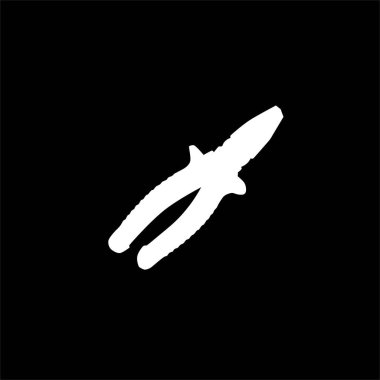 Pliers Silhouette, Düz Stil, Pictogram, Logo Gram, Art Illustration, Apps, Website, Icon, Symbol veya Grafik Tasarım Elementi için kullanılabilir. Vektör İllüstrasyonu