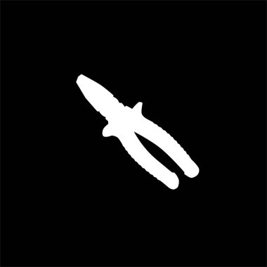 Pliers Silhouette, Düz Stil, Pictogram, Logo Gram, Art Illustration, Apps, Website, Icon, Symbol veya Grafik Tasarım Elementi için kullanılabilir. Vektör İllüstrasyonu