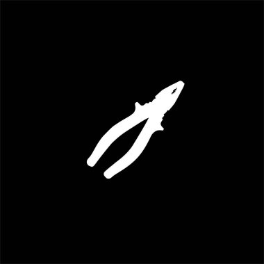 Pliers Silhouette, Düz Stil, Pictogram, Logo Gram, Art Illustration, Apps, Website, Icon, Symbol veya Grafik Tasarım Elementi için kullanılabilir. Vektör İllüstrasyonu