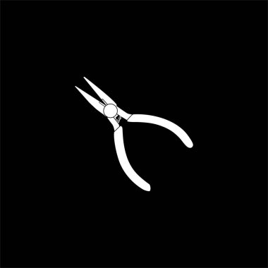 Pliers Silhouette, Düz Stil, Pictogram, Logo Gram, Art Illustration, Apps, Website, Icon, Symbol veya Grafik Tasarım Elementi için kullanılabilir. Vektör İllüstrasyonu