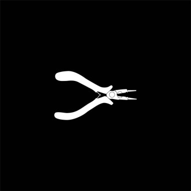 Pliers Silhouette, Düz Stil, Pictogram, Logo Gram, Art Illustration, Apps, Website, Icon, Symbol veya Grafik Tasarım Elementi için kullanılabilir. Vektör İllüstrasyonu