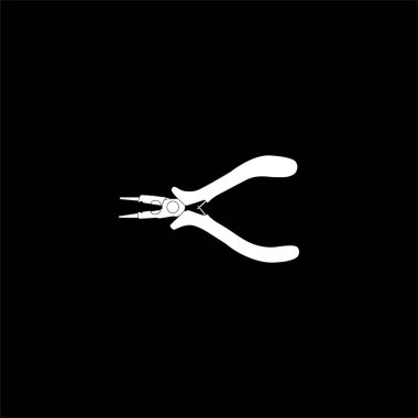 Pliers Silhouette, Düz Stil, Pictogram, Logo Gram, Art Illustration, Apps, Website, Icon, Symbol veya Grafik Tasarım Elementi için kullanılabilir. Vektör İllüstrasyonu