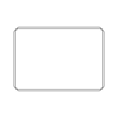 Basit Çizgi Dikdörtgeni ve Dikdörtgen Şekli, Basit Çerçeve, Metin, Tırnak, Kopyalama Alanı veya Grafik Tasarım Elemanı için kullanılabilir. Vektör İllüstrasyonu