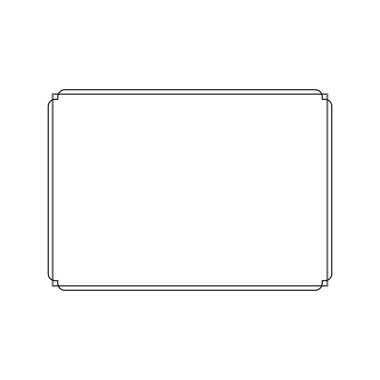 Basit Çizgi Dikdörtgeni ve Dikdörtgen Şekli, Basit Çerçeve, Metin, Tırnak, Kopyalama Alanı veya Grafik Tasarım Elemanı için kullanılabilir. Vektör İllüstrasyonu