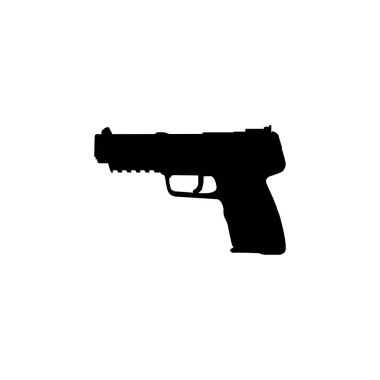 El Silahının Silueti, ayrıca Pistol, Düz Stil olarak da bilinir, Art Illustration, Logo Gram, Pictogram, Web sitesi veya Grafik Tasarım Elementi için kullanılabilir. Vektör İllüstrasyonu