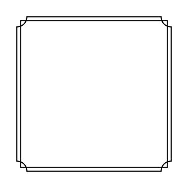 Basit Satır Karesi ve Kare Şekli, Basit Çerçeve, Metin, Alıntı, Kopyala Boşluğu veya Grafik Tasarım Elemanı için kullanılabilir. Vektör İllüstrasyonu