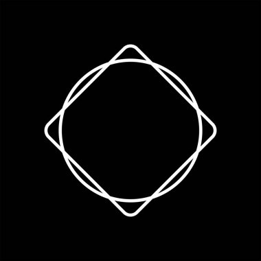 Circle and Rhombus Shape Composition, Logo Gram, Apps, Website, Dekorasyon, Süsleme, Çerçeve Çalışması, Kapak, Sanat Resimleri veya Grafik Tasarım Elemanı için kullanılabilir. Vektör İllüstrasyonu