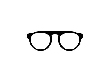 Piktogram, Logo Gram, Apps, Art Illustration, Profile Image, Web Sitesi veya Grafik Tasarım Elemanı için Göz Gözlüğü, Ön Görünüm, Düz Stil kullanılabilir. Vektör İllüstrasyonu