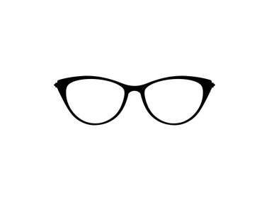 Piktogram, Logo Gram, Apps, Art Illustration, Profile Image, Web Sitesi veya Grafik Tasarım Elemanı için Göz Gözlüğü, Ön Görünüm, Düz Stil kullanılabilir. Vektör İllüstrasyonu