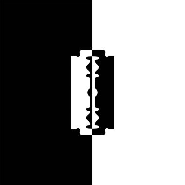Razor Blade Shape in Contrast Color, Black White, Duvar kağıdı, Kapağı, Dekorasyon, Süsleme, Süsleme, Arkaplan, Ambalaj, Kumaş, Tekstil, Moda, Döşeme, Halı Şablonu, vs. için kullanılabilir. Vektör 