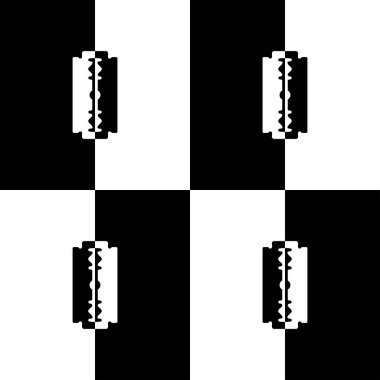 Razor Blade Shape in Contrast Color, Black White, Duvar kağıdı, Kapağı, Dekorasyon, Süsleme, Süsleme, Arkaplan, Ambalaj, Kumaş, Tekstil, Moda, Döşeme, Halı Şablonu, vs. için kullanılabilir. Vektör 