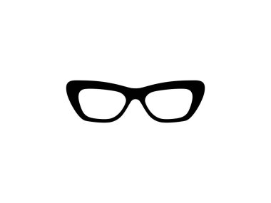Piktogram, Logo Gram, Apps, Art Illustration, Profile Image, Web Sitesi veya Grafik Tasarım Elemanı için Göz Gözlüğü, Ön Görünüm, Düz Stil kullanılabilir. Vektör İllüstrasyonu