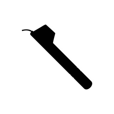 'Canting' Silhouette, Canting Endonezya 'daki batik-yapım sürecinde, daha doğrusu' batik tulis 'veya el yapımı batik için kullanılan kalem benzeri bir araçtır. Batik Endonezyalı. Vektör İllüstrasyonu