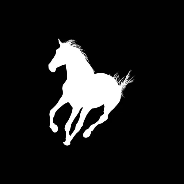 stock vector Horse Silhouette, flat style, can use for Logo Gram, Art Illustration, Emblem, Pictogram, Apps, Website or Graphic Design Element. Vector Illustration