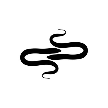 Logo, Pictogram, Website, Apps ve Grafik Tasarım Elementi için Eels Silhouette çifti kullanılabilir. Vektör İllüstrasyonu