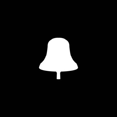 El Halkası Çanı 'nın Silueti, Düz Stil, Pictogram, Apps, Web sitesi, Logo, Grafik Tasarım Elementi için kullanılabilir. Vektör İllüstrasyonu