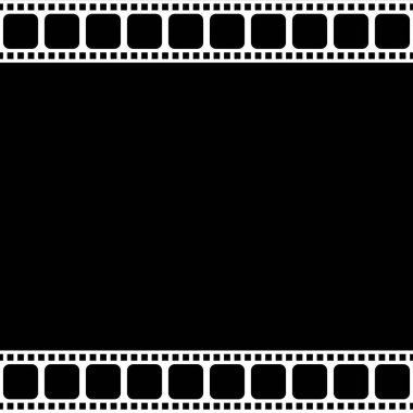 Film şeritlerinden ilham alan çerçeve çerçeve çerçeve, kapak, dekorasyon, arkaplan, duvar kağıdı, halı deseni veya grafik tasarım unsuru için kullanılabilir. Vektör İllüstrasyonu