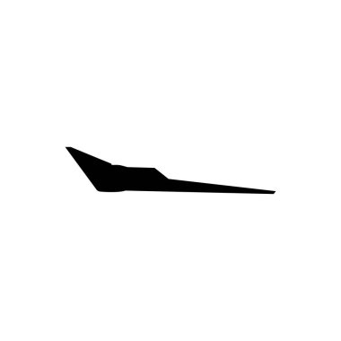 Jet Fighter, Fighter Aircraft 'ın silueti, öncelikle havadan havaya muharebe için tasarlanmış askeri uçaklardır. Vektör İllüstrasyonu