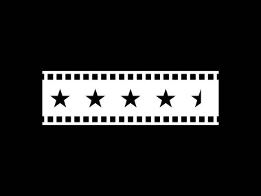 Film şeridi siluetindeki 5 (5) yıldız işaretinin görüntüsü. Film ya da Film İncelemesi, Pictogram, Apps, Website ya da Grafik Tasarım Elemanı için Simge Beğeni Beğeni. Beğeni 4,5 Yıldız. Vektör İllüstrasyonu