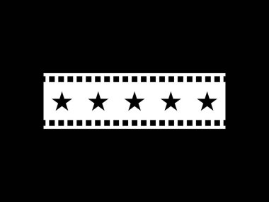 Film şeridi siluetindeki 5 (5) yıldız işaretinin görüntüsü. Film ya da Film İncelemesi, Pictogram, Apps, Website ya da Grafik Tasarım Elemanı için Simge Beğeni Beğeni. Beğeni 5 Yıldız. Vektör İllüstrasyonu