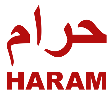 'Haram' Logo Bilgileri, bir ürünün Müslüman ya da İslam için, özellikle yiyecek ve içecek için helal olmadığını belirtmek önemlidir. PNG Biçimi