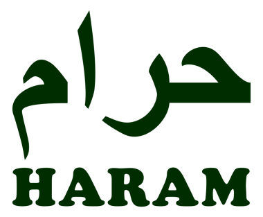 'Haram' Logo Bilgileri, bir ürünün Müslüman ya da İslam için, özellikle yiyecek ve içecek için helal olmadığını belirtmek önemlidir. PNG Biçimi