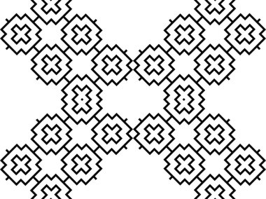 Çağdaş Motif Deseni, Dekorasyon, Duvar Kağıdı, Halı, Ambalaj, Moda, Yatak Örtüsü, Kumaş, Döşeme, Arkaplan vs. için kullanılabilir. Vektör İllüstrasyonu