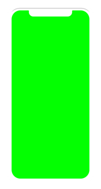 Smartphone Silhouette in Green Screen 'in ön görüntüsü, modelleme, uygulamalar, web sitesi, pictogram, logo gramı, resim çizimi veya grafik tasarım ögesi için kullanılabilir. PNG Biçimi