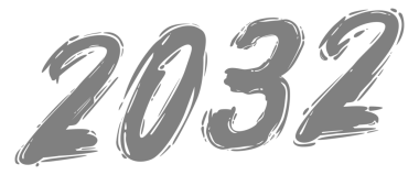 2032 Design Illustration, artistik, düz, basit, unutulmaz ve göz alıcı, Takvim Tasarımı, Web sitesi, Haberler, İçerik, Infographic veya Grafik Tasarım Elementi için kullanılabilir. PNG Biçimi