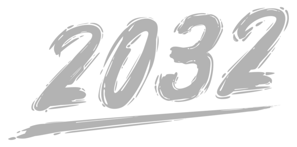 2032 Design Illustration, artistik, düz, basit, unutulmaz ve göz alıcı, Takvim Tasarımı, Web sitesi, Haberler, İçerik, Infographic veya Grafik Tasarım Elementi için kullanılabilir. PNG Biçimi