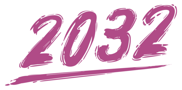 2032 Design Illustration, artistik, düz, basit, unutulmaz ve göz alıcı, Takvim Tasarımı, Web sitesi, Haberler, İçerik, Infographic veya Grafik Tasarım Elementi için kullanılabilir. PNG Biçimi