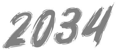 2034 Design Illustration, artistik, düz, basit, unutulmaz ve göz alıcı takvim tasarımı, web sitesi, News, Content, Infographic veya Graphic Design Element için kullanılabilir. PNG Biçimi