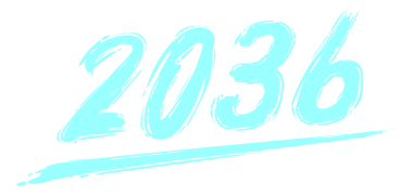 2036 Design Illustration, artistik, düz, basit, unutulmaz ve göz alıcı, Takvim Tasarımı, Website, News, Content, Infographic veya Graphic Design Element için kullanılabilir. PNG Biçimi