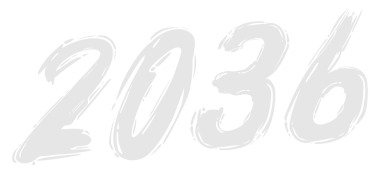 2036 Design Illustration, artistik, düz, basit, unutulmaz ve göz alıcı, Takvim Tasarımı, Website, News, Content, Infographic veya Graphic Design Element için kullanılabilir. PNG Biçimi