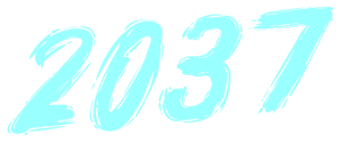 2037 Design Illustration, artistik, düz, basit, unutulmaz ve göz alıcı takvim tasarımı, web sitesi, News, Content, Infographic veya Graphic Design Element için kullanılabilir. PNG Biçimi